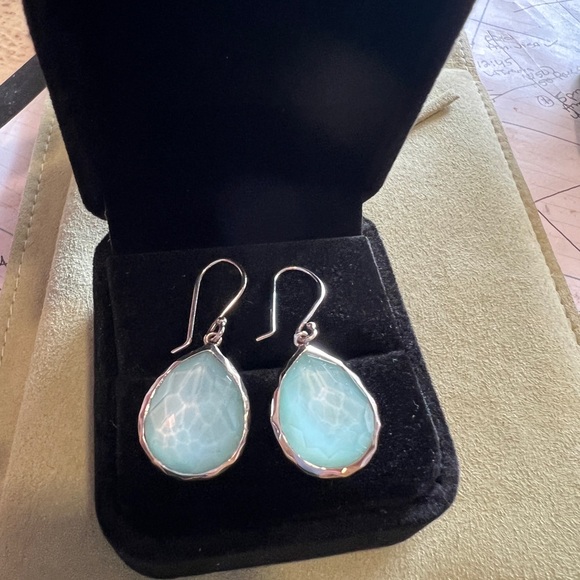 Ippolita Rock Candy sterling MOP light green drop pierced earrings - Picture 10 of 10